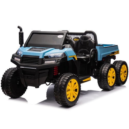 24V Farm Truck With Tipping Bed, Electric Toys for Kids - Light Blue