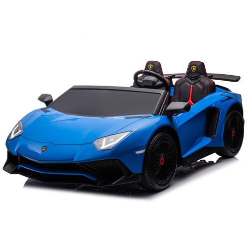 Official Licensed 24V XL Lamborghini Aventador SV Ride-On Car for Kids - Blue