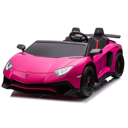 Official Licensed 24V XL Lamborghini Aventador SV Ride-On Car for Kids - Pink