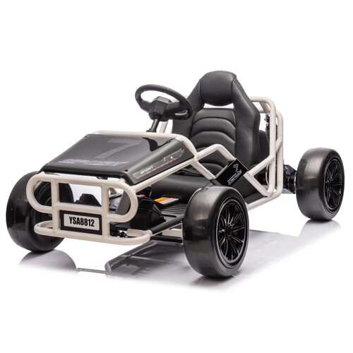 24V UTV Velocity Road Cart Ride-On Car for Kids - Black