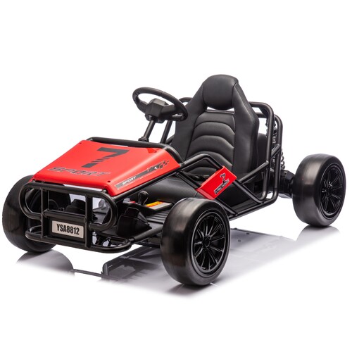 24V UTV Velocity Road Cart Ride-On Car for Kids - Red