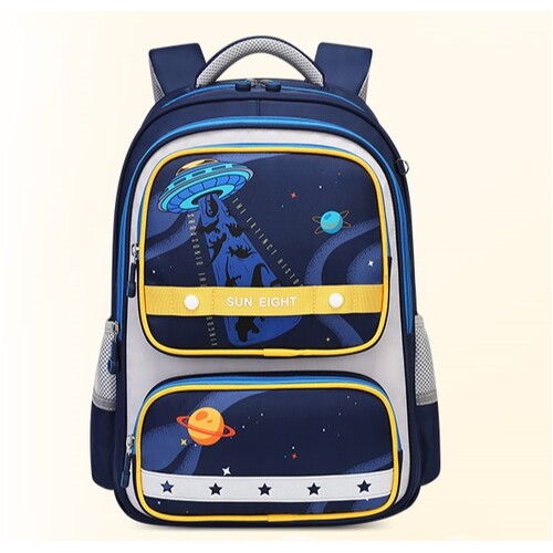 Galaxy Kids Backpack - For School and Travel - Navy Blue & Yellow