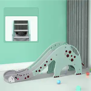 Dino-Themed Kids Slide - Turquoise