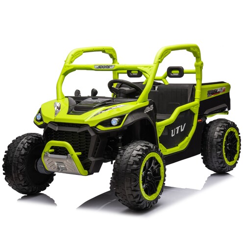 24V Titan Kids UTV Electric Ride-On-Car with Dual Seats and Remote Control - Green - Pre-Order ETA 21 November 2024