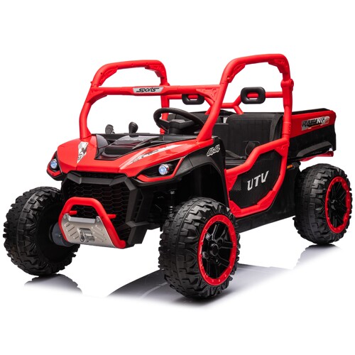 24V Titan Kids UTV Electric Ride-On-Car with Dual Seats and Remote Control - Red