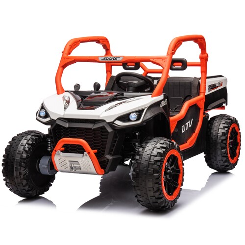 24V Titan Kids UTV Electric Ride-On-Car with Dual Seats and Remote Control - White - Pre-Order ETA 21 November 2024