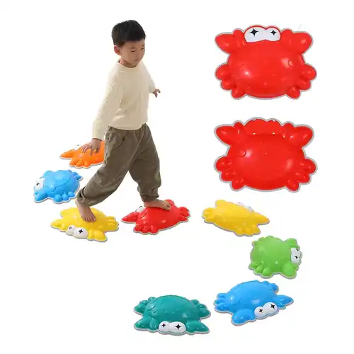 Multi-Colour Anti-Slip Crab Stepping Stones for Kids Play