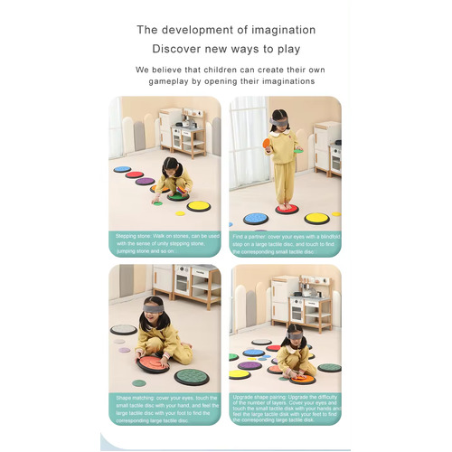 Multi-Colour Tactile Sensory Pairing Discs for Kids Play - 6 Piece Set - Pre-Order ETA 16 August 2024