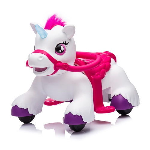 6V Electric Unicorn Ride-On Animal Toy for Toddlers – White - Pre-Order ETA 27 October 2024