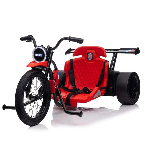 24V Drift Trike - Single Rider Electric Tricycle for Kids - Red