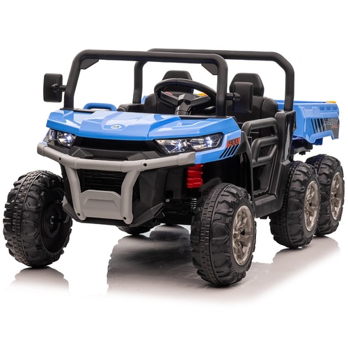 24V Ride-On Construction Truck with Electric Tipping Bed - Blue - Pre-Order ETA 22 June 2024