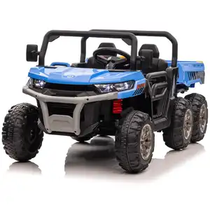 24V Ride-On Construction Truck with Electric Tipping Bed - Blue