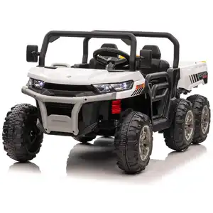 24V Ride-On Construction Truck with Electric Tipping Bed - White